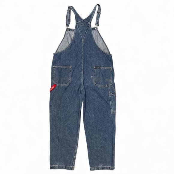 Vintage Polo Jeans Co Bib Overalls Ralph Lauren Mens XL Denim Carpenter 90s Y2K - Picture 2 of 11